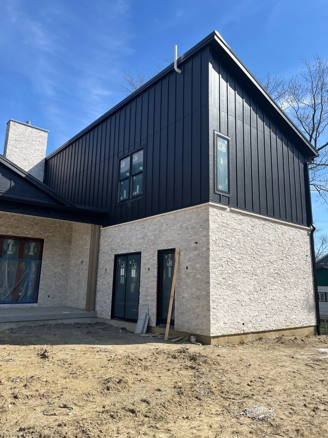 Trim and flashing detail on a Mount Comfort siding job